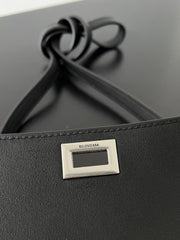 BEL AIR CLUTCH 27 IN BLACK NAPPA LAMBSKIN SILVER HARDWARE