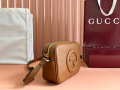 BLONDIE SMALL SHOULDER BAG 21 IN BROWN SMOOTH CALFSKIN