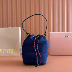 GABADINE POUCH 22.5 IN INDIGO RED CANVAS AMARANTH DRAWSTRING