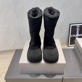 BALENCIAGA 25S BOOTS PLATFORM HEEL IN BLACK SUEDE STYLE 5