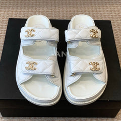 DAD SANDAL IN WHITE SHEEPSKIN MULE