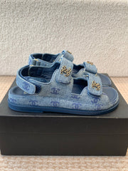 DAD SANDAL IN CLASSIC BLUE DENIM FABRIC