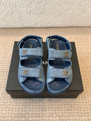 DAD SANDAL IN CLASSIC BLUE DENIM FABRIC
