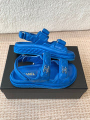 DAD SANDAL IN COBALT BLUE CALFSKIN