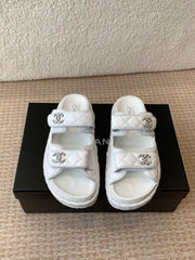 DAD SANDAL IN WHITE CALFSKIN MULE