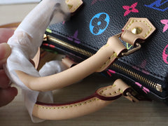 EAST WEST 15 BAG IN BLACK MIX COLORFUL CALFSKIN