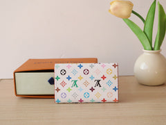 ROSALIE WALLET 12 IN WHITE MIX COLORFUL CALFSKIN