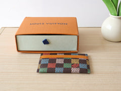 POCKET ORGANIZER CARD HOLDER 11 IN COLORFUL DAMIER EBENE CANVAS