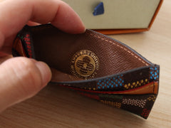 POCKET ORGANIZER CARD HOLDER 11 IN COLORFUL DAMIER EBENE CANVAS