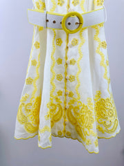 ZIMMERMANN EMBROIDERED SHORT-SLEEVE MINI DRESS 270269