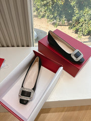 BELLE VIVIER BALLERINAS IN BLACK SMOOTH LAMBSKIN