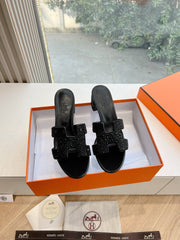 0ASIS SANDAL IN BLACK SUEDE WITH CRYSTALS