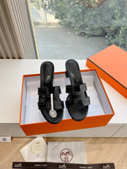 0ASIS SANDAL IN BLACK MIX WHITE CALFSKIN