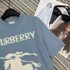 BURBERRY 25S SHORT-SLEEVED KNIT SWEATER 215