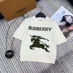 BURBERRY 25S SHORT-SLEEVED KNIT SWEATER 216
