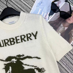 BURBERRY 25S SHORT-SLEEVED KNIT SWEATER 216