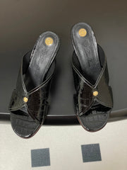 HIGH HEELS 80 MM IN BLACK CALFSKIN SNAKE EMBOSSING