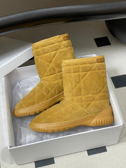 DIOR 25S FROST LOW ANKLE BOOTS IN GOLDEN BROWN SUEDE