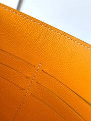 CHYPRE WALLET-POUCH 21 IN YELLOW GOYARDINE CANVAS AND CALFSKIN