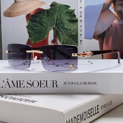 C DE RECTANGULAR FRAME SUNGLASSES 518454 IN METAL