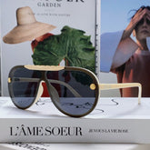 BLACKWOOD SUNGLASSES 567458 IN IVORY ACETATE GOLD METAL