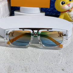 CLASH PILOT SUNGLASSES 567477 IN CLEAR MIX MULTICOLOR ACTETE SILVER METAL