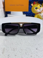 CLASH PILOT SUNGLASSES 567480 IN BLACK ACTETE GOLD METAL