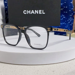 SQUARE SUNGLASSES 632030 IN BLACK ACETATE CLEAR LENSES