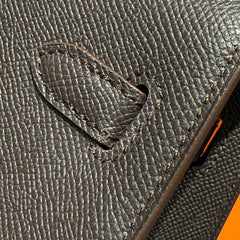 KELLY 25CM IN EBENE EPSOM CALFSKIN GOLD HARDWARE