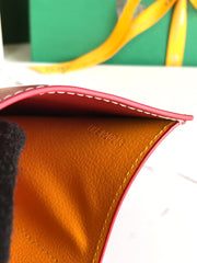 SAINT-GABRIEL WALLET 12 IN CLASSIC RED CALFSKIN AND GOYARDINE CANVAS