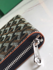 MATIGNON MINI WALLET 11 IN BLACK GOYARDINE CANVAS AND TAN CALFSKIN