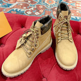 LV X TIMBERLAND ANKLE BOOT IN TORTILLA BROWN SUEDE