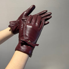 GLOVES IN SANGRIA RED LAMBSKIN 456335