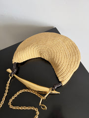 SARDINE CHAIN 33 IN NATURAL RAFFIA
