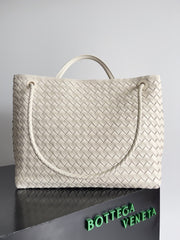 LARGE HANDLE BAG ANDIAMO 45 IN OFF WHITE LAMBSKIN