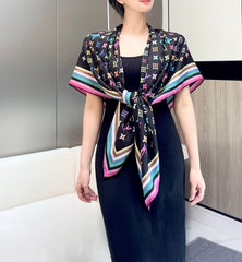 LV SCARF 134 CM IN WOOL MIX SILK 719982