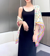 LV SCARF 134 CM IN WOOL MIX SILK 703624