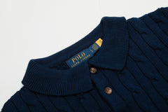 RALPH LAUREN SHORT-SLEEVE POLO KNIT SWEATER STYLE 437