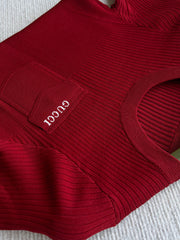 GUCCI SHORT-SLEEVE KNIT TOP 242808