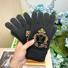 TOUCHSCREEN GLOVES IN BLACK WOOL 454593