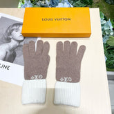 GLOVES IN LIGHT BROWN MIX WHITE WOOL 458549