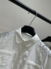 CELINE SHORT SLEEVE CUT-OUT SHIRT 273109