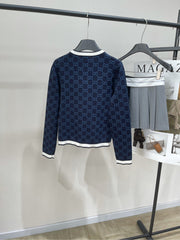 GUCCI CREW NECK CARDIGAN WITH WHITE TRIM 276013