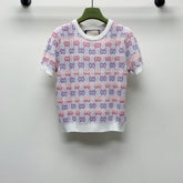 GUCCI SHORT-SLEEVE KNIT TOP 232146
