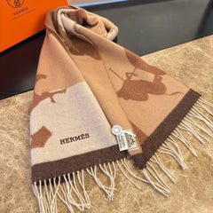 HERMES 25S SCARF 170 IN CASHMERE 854667