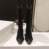 CELINE 25S HIGH BOOTS FOR FALL AND WINTER 45MM IN BLACK SUEDE