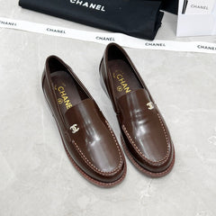 CC MOCCASINS IN BROWN CALFSKIN