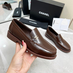 CC MOCCASINS IN BROWN CALFSKIN