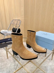 PRA ANKLE BOOTS IN TAN BROWN SUEDE