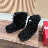 VIV' RANGERS SHEARLING ANKLE BOOT IN BLACK SHEEPSKIN